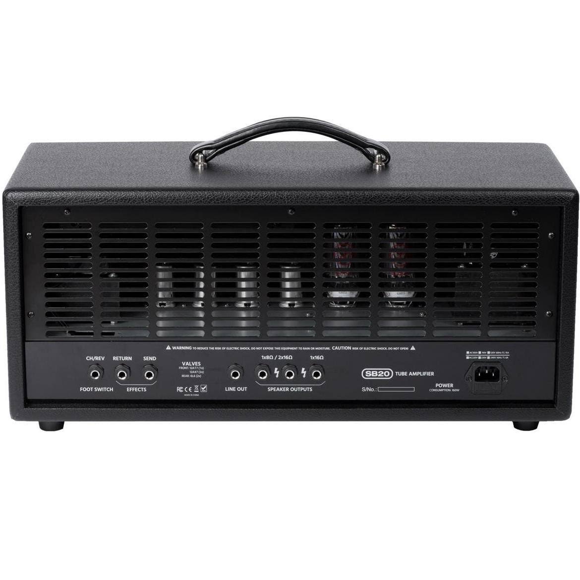 Stage Right by Monoprice SB20 50-Watt All Tube 2-Channel Guitar Amp Head with Reverb - Image 3