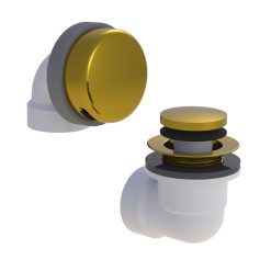 Watco 901-FA-PVC-PB Innovator Foot Actuated Bath Waste – Polished Brass